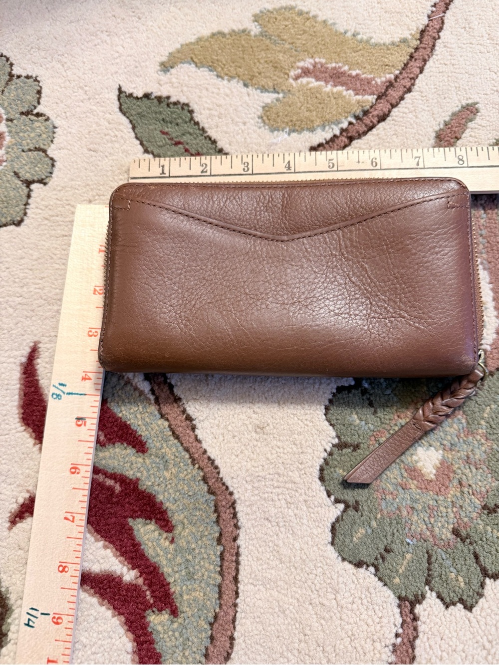Fossill Brown Leather Zip Wallet